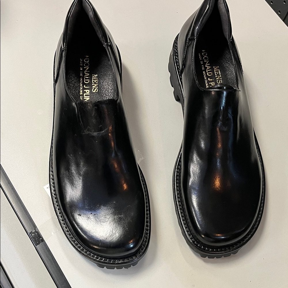 Donald J. Pliner Men's Shiny Black Slip-On Loafers